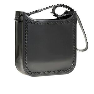 Elegant Black Studded Crossbody Bag